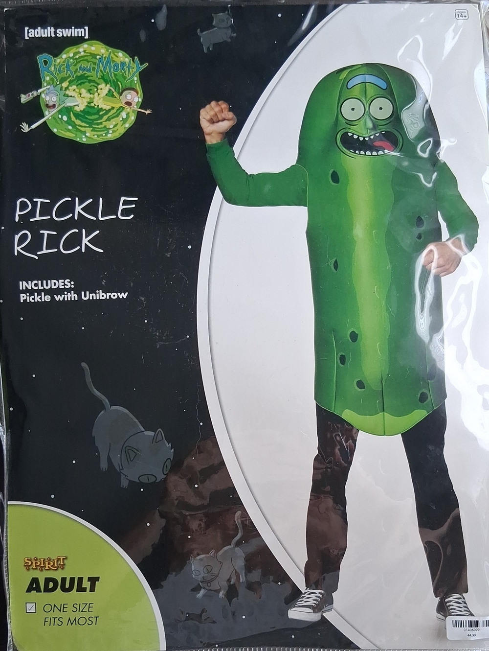 Rick and Morty Pickle Rick ADULT ONE SIZE Costume
